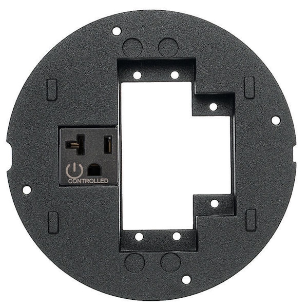 SystemOne, Sub-Plate, Recessed Opening (1) Extron Single MAAP or (2) Single AAP Series Adapter Plates or FSR IPS plates, Controlled Single 20A, 125V